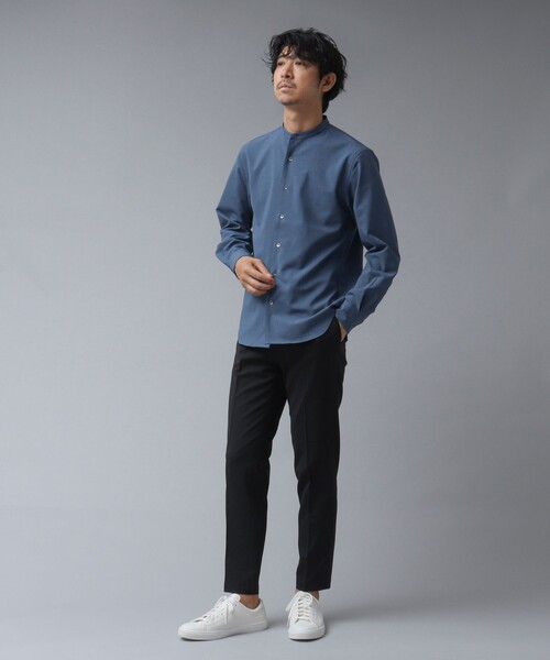 NOLLEY'S goodman（ノーリーズグッドマン）の「【ACTIVE SECT】《限定展開 / 速乾 / 防シワ》”ALL TIME DRY” スリムバンドカラーシャツ（シャツ/ブラウス・メンズ・サックスブルー/ダークネイビー/ベージュ/ブラック・S/XL/L/M）」の18枚目の写真