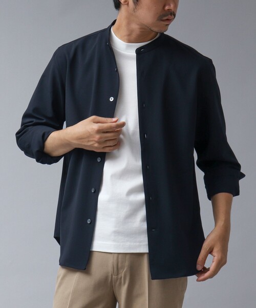 NOLLEY'S goodman（ノーリーズグッドマン）の「【ACTIVE SECT】《限定展開 / 速乾 / 防シワ》”ALL TIME DRY” スリムバンドカラーシャツ（シャツ/ブラウス・メンズ・サックスブルー/ダークネイビー/ベージュ/ブラック・S/XL/L/M）」の20枚目の写真