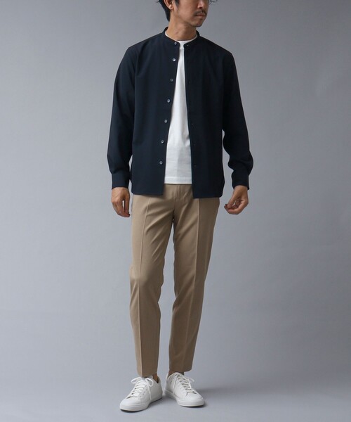 NOLLEY'S goodman（ノーリーズグッドマン）の「【ACTIVE SECT】《限定展開 / 速乾 / 防シワ》”ALL TIME DRY” スリムバンドカラーシャツ（シャツ/ブラウス・メンズ・サックスブルー/ダークネイビー/ベージュ/ブラック・S/XL/L/M）」の21枚目の写真