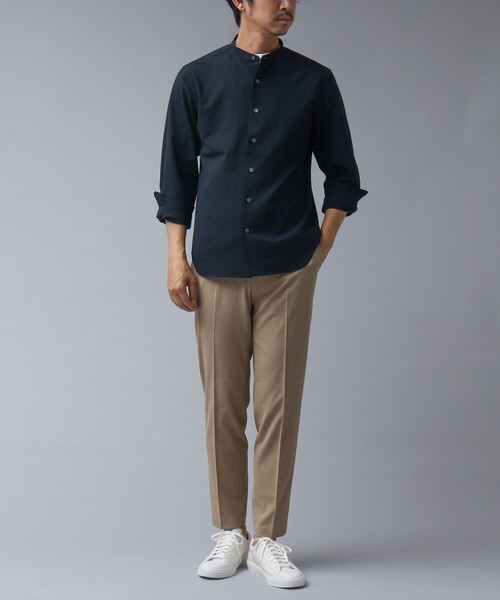 NOLLEY'S goodman（ノーリーズグッドマン）の「【ACTIVE SECT】《限定展開 / 速乾 / 防シワ》”ALL TIME DRY” スリムバンドカラーシャツ（シャツ/ブラウス・メンズ・サックスブルー/ダークネイビー/ベージュ/ブラック・S/XL/L/M）」の22枚目の写真