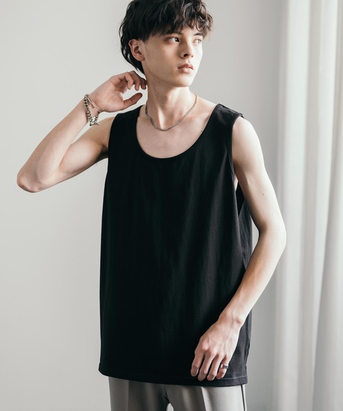 Rocky Monroe(ロッキーモンロー)の「ビッグシルエットタンクトップ(タンクトップ・メンズ・ブラック/チャコール/ネイビー/ホワイト・M/L)」の3枚目の写真
