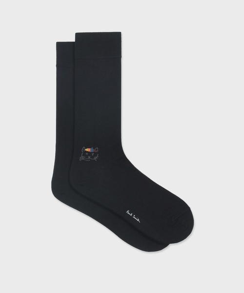 Paul Smith(ポールスミス)の「アーティストストライプ キャット ソックス / 240608 DRO(ソックス/靴下・メンズ・ダークグリーン/ブラック/ネイビー・25-27)」の2枚目の写真
