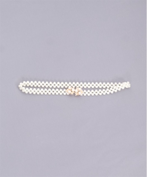 axes femme POETIQUE（アクシーズファムポエティック）の「パールゴムベルト（ベルト・レディース・シルバー/ゴールド・FREE）」の3枚目の写真