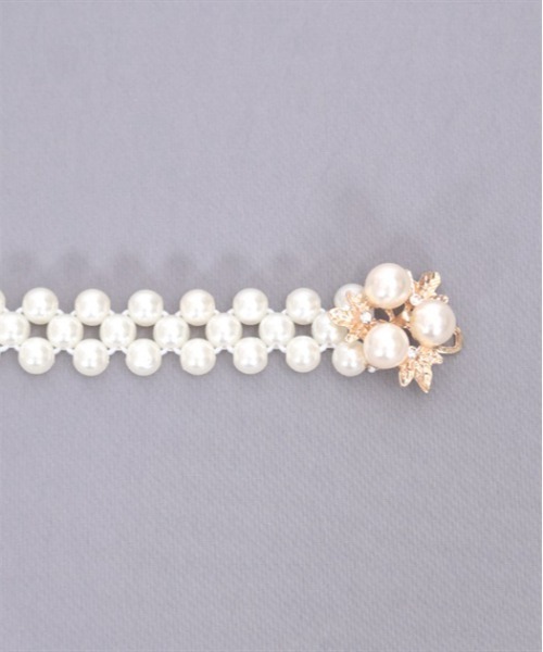 axes femme POETIQUE（アクシーズファムポエティック）の「パールゴムベルト（ベルト・レディース・シルバー/ゴールド・FREE）」の6枚目の写真