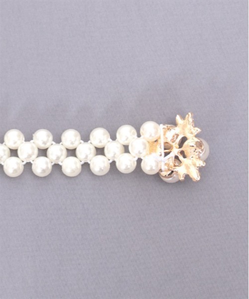 axes femme POETIQUE（アクシーズファムポエティック）の「パールゴムベルト（ベルト・レディース・シルバー/ゴールド・FREE）」の8枚目の写真