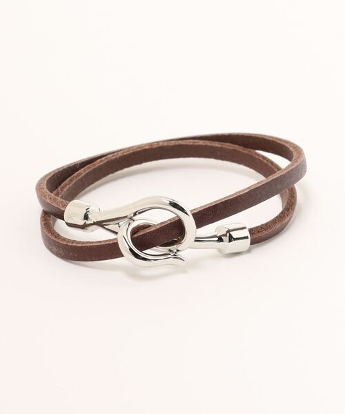 MUTURA（ムツラ）の「レザーフックブレスレット（ブレスレット・メンズ・ホワイト/ブラウン/キャメル/レッド/ブラック・ONE SIZE）」の12枚目の写真
