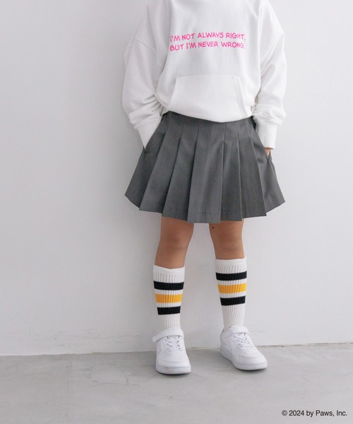 LOWRYS FARM（ローリーズファーム）の「ＴＲプリーツスカート　138085（スカート・キッズ・ベージュ/ネイビー/ブラック/グレー・110cm/120cm/130cm/140cm/150cm）」の3枚目の写真