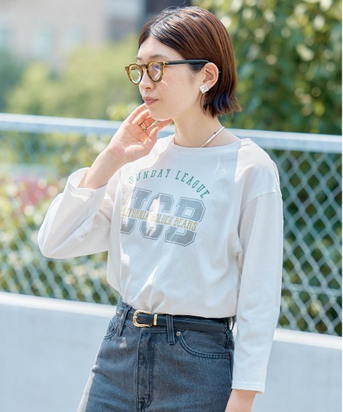 カレッジロゴプリント 8分袖TEE | NOMBRE IMPAIR