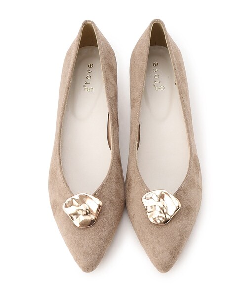 grove（グローブ）の「◆メタルパーツパンプス【シューズクリップ取り外し可】（パンプス・レディース・ベージュ系3/ブラック系3・M/L/S）」の6枚目の写真