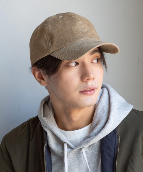 14+(イチヨンプラス)の「デニム風コーデュロイローキャップ(キャップ・レディース・ベージュ/ネイビー/ブルー/ブラック・MEDIUM)」の3枚目の写真