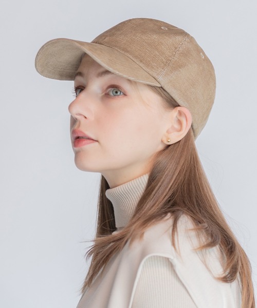 14+(イチヨンプラス)の「デニム風コーデュロイローキャップ(キャップ・レディース・ベージュ/ネイビー/ブルー/ブラック・MEDIUM)」の21枚目の写真