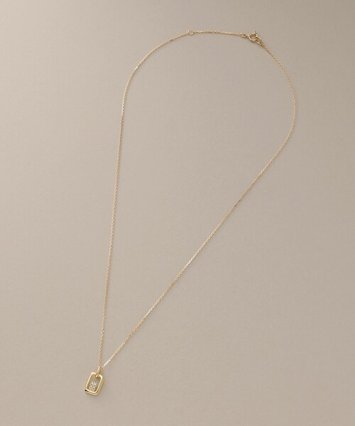K18ダイヤモンド スクエアフレーム ネックレス（ネックレス）｜COCOSHNIK（ココシュニック）