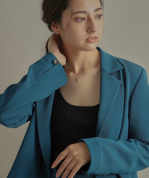 K18ダイヤモンド スクエアフレーム ネックレス（ネックレス）｜COCOSHNIK（ココシュニック）