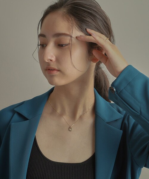 K18ダイヤモンド スクエアフレーム ネックレス（ネックレス）｜COCOSHNIK（ココシュニック）