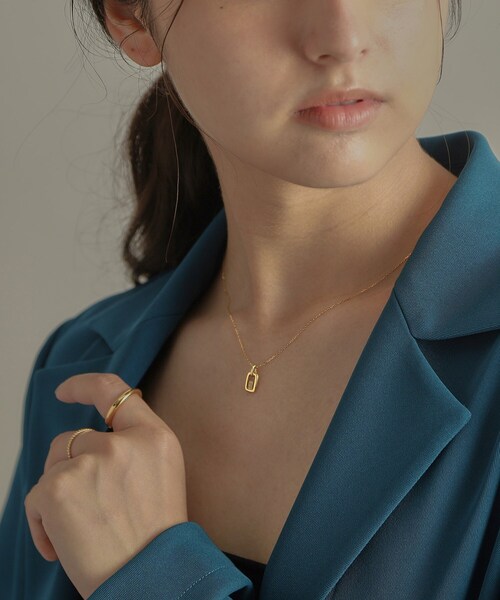 K18ダイヤモンド スクエアフレーム ネックレス（ネックレス）｜COCOSHNIK（ココシュニック）