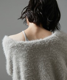 【WEB限定】シャギーVネックニットカーディガン