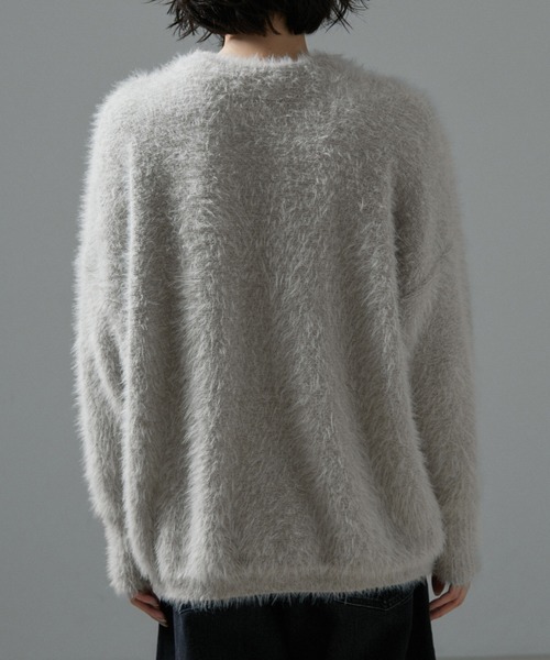 SALON adam et rope'（サロン アダム エ ロペ）の「【WEB限定】シャギーVネックニットカーディガン（カーディガン/ボレロ・レディース・チャコールグレー/ライトグレー/ベージュ系その他・FREE）」の20枚目の写真