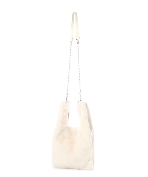 LAKOLE（ラコレ）の「ファーチェーンショルダーバッグ / 132243（ショルダーバッグ・レディース・オフホワイト/グレー/ライトグリーン/レオパード・FREE）」の18枚目の写真