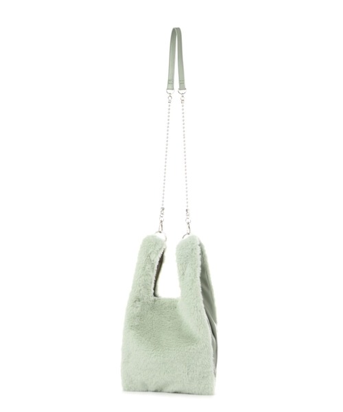 LAKOLE（ラコレ）の「ファーチェーンショルダーバッグ / 132243（ショルダーバッグ・レディース・オフホワイト/グレー/ライトグリーン/レオパード・FREE）」の20枚目の写真