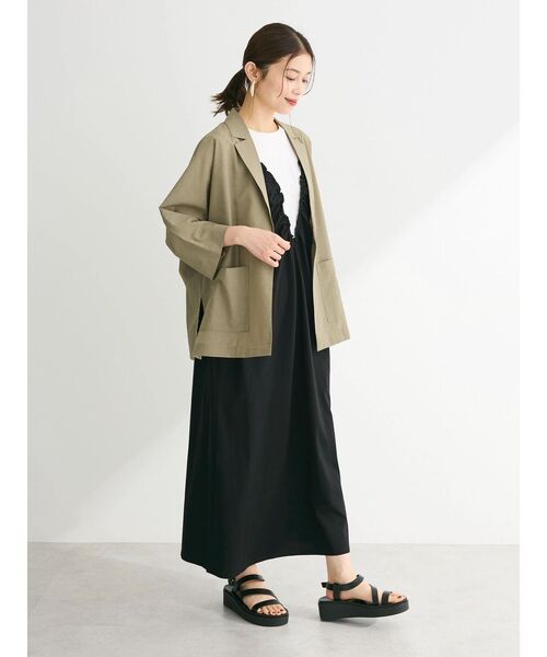 Sugar spoon（シュガースプーン）の「・SUGAR　SPOON　<COOL>ドッキングワンピ（ワンピース・レディース・オフホワイト/チャコールグレー/ブラック・FREE）」の6枚目の写真