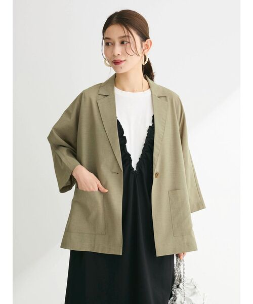 Sugar spoon（シュガースプーン）の「・SUGAR　SPOON　<COOL>ドッキングワンピ（ワンピース・レディース・オフホワイト/チャコールグレー/ブラック・FREE）」の7枚目の写真