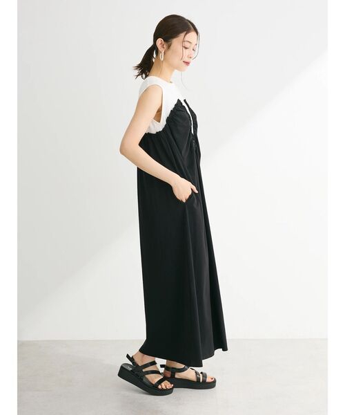 Sugar spoon（シュガースプーン）の「・SUGAR　SPOON　<COOL>ドッキングワンピ（ワンピース・レディース・オフホワイト/チャコールグレー/ブラック・FREE）」の9枚目の写真