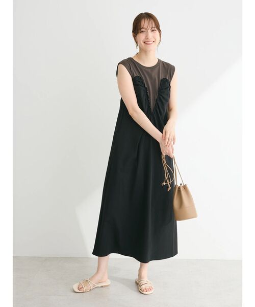 Sugar spoon（シュガースプーン）の「・SUGAR　SPOON　<COOL>ドッキングワンピ（ワンピース・レディース・オフホワイト/チャコールグレー/ブラック・FREE）」の14枚目の写真