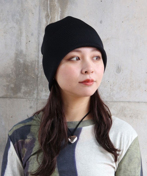 OVERRIDE（オーバーライド）の「OVERRIDE  REP 2WAY BEANIE / オーバーライド（ニットキャップ/ビーニー・メンズ・ブルー/ライトブラウン/グレー/ブラック・58cm）」の5枚目の写真