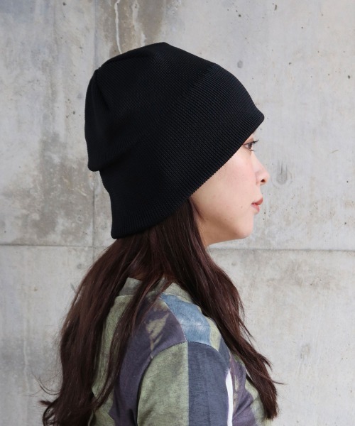 OVERRIDE（オーバーライド）の「OVERRIDE  REP 2WAY BEANIE / オーバーライド（ニットキャップ/ビーニー・メンズ・ブルー/ライトブラウン/グレー/ブラック・58cm）」の7枚目の写真