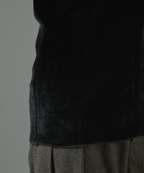 SALON adam et rope'（サロン アダム エ ロペ）の「【WEB限定】シアーベロアクルーネック（Tシャツ/カットソー・レディース・オフホワイト/ネイビー/ブラック・FREE）」の8枚目の写真