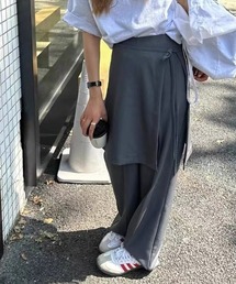 sakishimatokyo（サキシマトーキョー）の「【セット商品】ラップスカート付き レイヤードスラックスパンツ/Y2K（スラックス）」