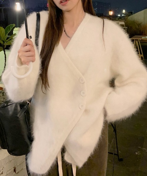 【セール】サイドボタンシャギーニットトップス(ニット/セーター)|N.s(エヌドットエス)