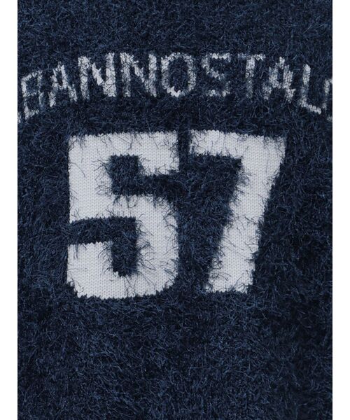 EVRIS（エヴリス）の「シャギーユニフォームミニニットワンピース（ニット/セーター・レディース・ブラック/ネイビー・FREE）」の3枚目の写真