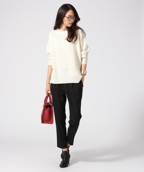 GLOBAL WORK(グローバルワーク)の「7ゲージイタリアハイネックプルオーバー長袖/563015(ニット/セーター・レディース・グレー/ネイビー/ホワイト/カーキ・SMALL/MEDIUM/LARGE)」の5枚目の写真