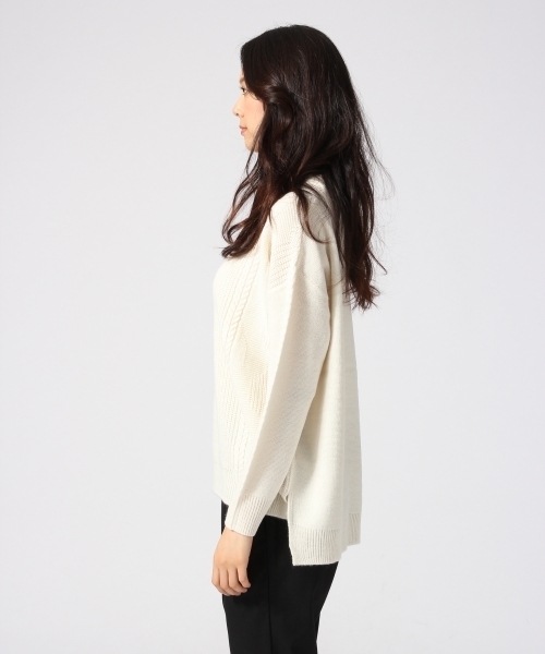 GLOBAL WORK(グローバルワーク)の「7ゲージイタリアハイネックプルオーバー長袖/563015(ニット/セーター・レディース・グレー/ネイビー/ホワイト/カーキ・SMALL/MEDIUM/LARGE)」の9枚目の写真