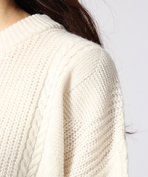 GLOBAL WORK(グローバルワーク)の「7ゲージイタリアハイネックプルオーバー長袖/563015(ニット/セーター・レディース・グレー/ネイビー/ホワイト/カーキ・SMALL/MEDIUM/LARGE)」の13枚目の写真