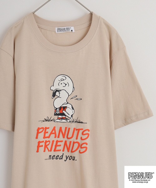 PEANUTS телескопический комикс-принт футболка