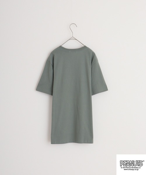 PEANUTS(ピーナッツ)の「PEANUTS 天竺コミック風プリントTシャツ(Tシャツ/カットソー・メンズ・ライトカーキ/アイボリー/ホワイト系/ダークブルー/ライトパープル/レモンイエロー・M/L/LL)」の7枚目の写真