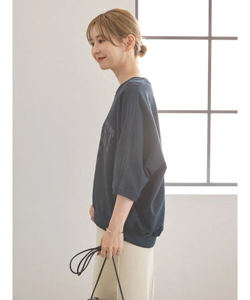 AMERICAN HOLIC（アメリカンホリック）の「7分袖ドルマンミニ裏毛プルオーバー1（スウェット・レディース・ブルー/ダークネイビー・M/L）」の14枚目の写真