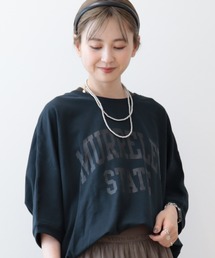 7分袖ドルマンミニ裏毛プルオーバー1