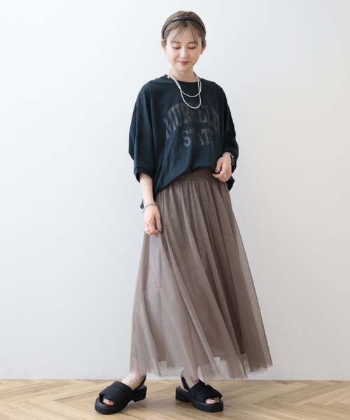 美品✨45R ぷくぷく裏毛のビッグトレーナー パール ドルマン袖
