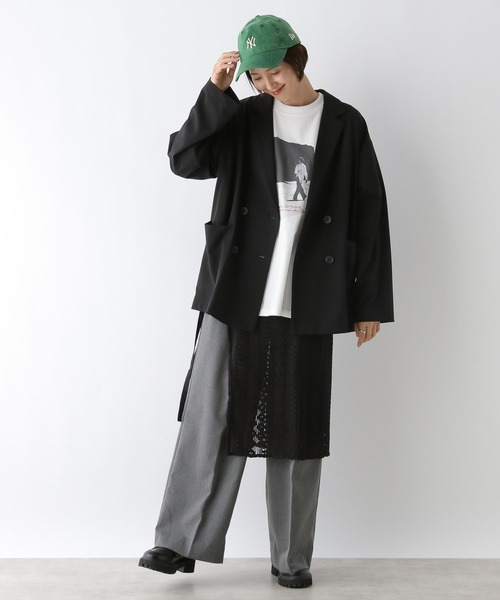 LEPSIM（レプシィム）の「レースラップスカート　128031（スカート・レディース・ブラック/オフホワイト・FREE）」の10枚目の写真