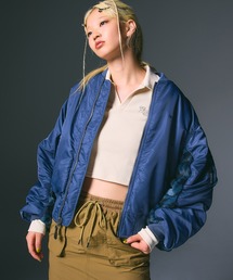 X-girl | PANELED FUR REVERSIBLE MA-1 JACKET(MA-1)