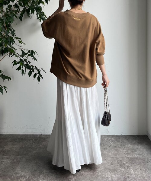 DouDou（ドゥドゥ）の「パネルプリーツスカート（スカート・レディース・チャコールグレー/ブラック/ベージュ/オフホワイト/ボルドー/ブラウン/ライトベージュ・FREE/TM）」の18枚目の写真