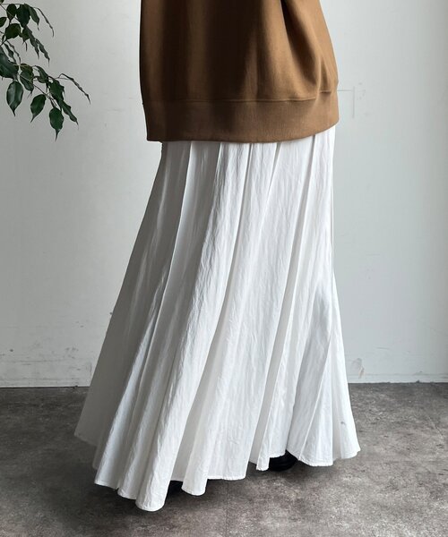 DouDou（ドゥドゥ）の「パネルプリーツスカート（スカート・レディース・チャコールグレー/ブラック/ベージュ/オフホワイト/ボルドー/ブラウン/ライトベージュ・FREE/TM）」の21枚目の写真