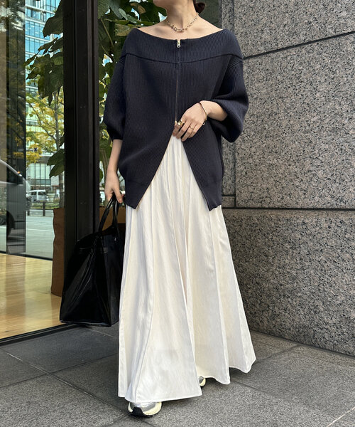 DouDou（ドゥドゥ）の「パネルプリーツスカート（スカート・レディース・チャコールグレー/ブラック/ベージュ/オフホワイト/ボルドー/ブラウン/ライトベージュ・FREE/TM）」の10枚目の写真