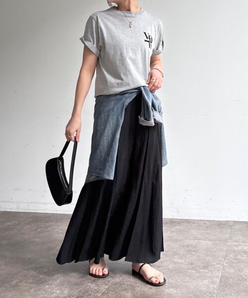 DouDou（ドゥドゥ）の「パネルプリーツスカート（スカート・レディース・チャコールグレー/ブラック/ベージュ/オフホワイト/ボルドー/ブラウン/ライトベージュ・FREE/TM）」の14枚目の写真