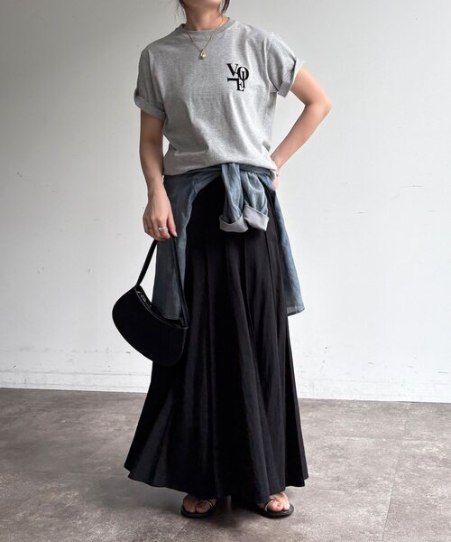 DouDou（ドゥドゥ）の「パネルプリーツスカート（スカート・レディース・チャコールグレー/ブラック/ベージュ/オフホワイト/ボルドー/ブラウン/ライトベージュ・FREE/TM）」の17枚目の写真