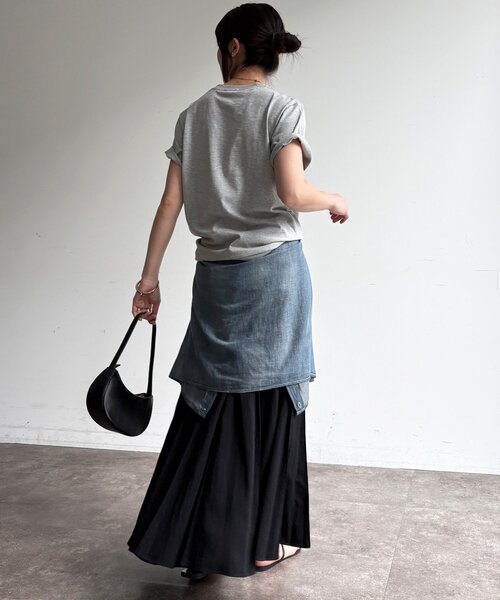 DouDou（ドゥドゥ）の「パネルプリーツスカート（スカート・レディース・チャコールグレー/ブラック/ベージュ/オフホワイト/ボルドー/ブラウン/ライトベージュ・FREE/TM）」の18枚目の写真