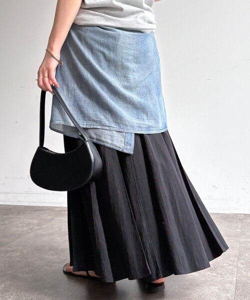 DouDou（ドゥドゥ）の「パネルプリーツスカート（スカート・レディース・チャコールグレー/ブラック/ベージュ/オフホワイト/ボルドー/ブラウン/ライトベージュ・FREE/TM）」の22枚目の写真